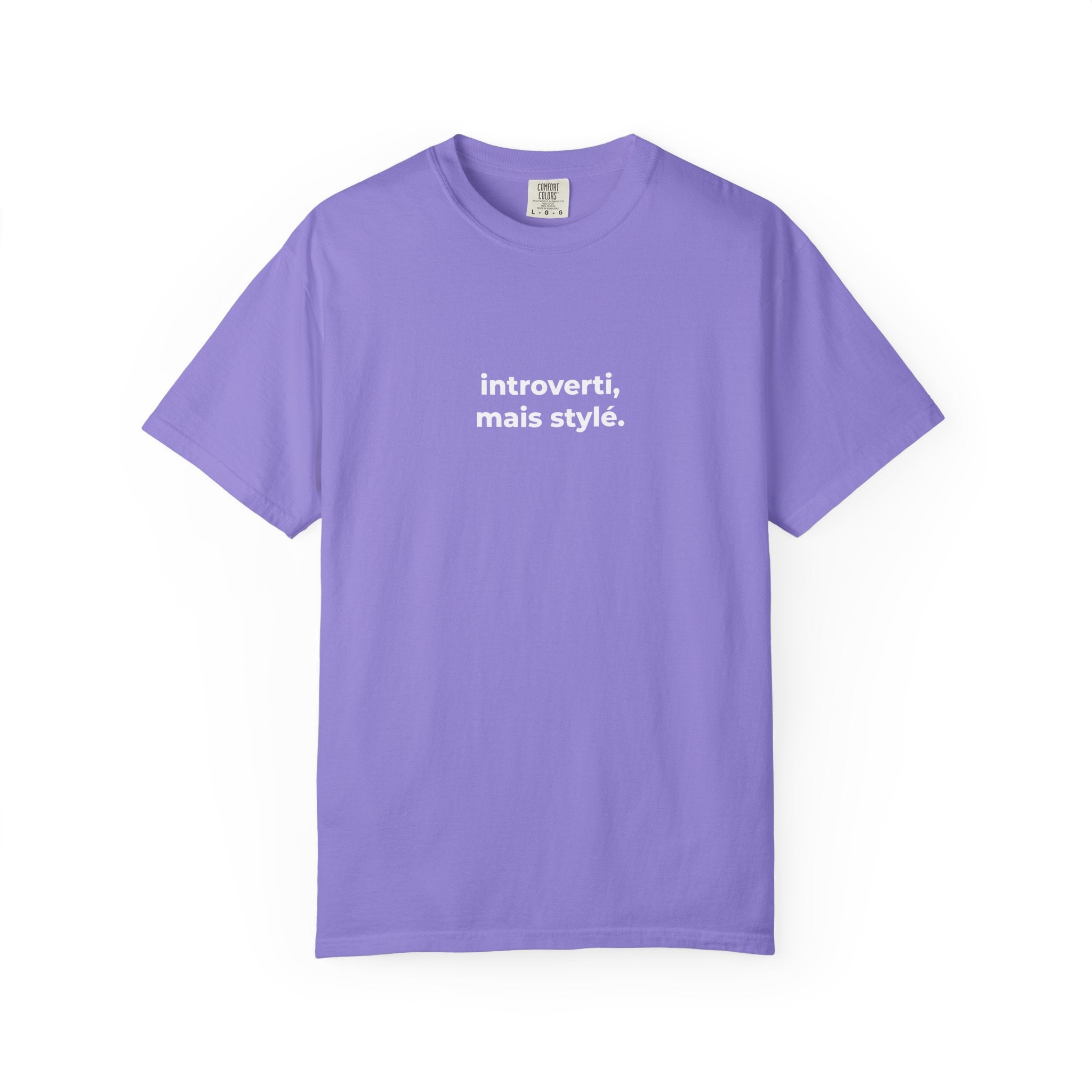 T-shirt unisexe “Introverti, mais stylé.” – Mode minimaliste & humour francophone - Taref