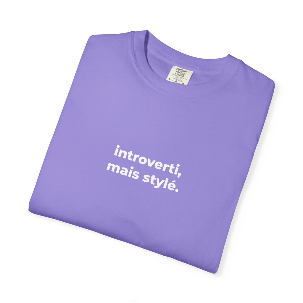 T-shirt unisexe “Introverti, mais stylé.” – Mode minimaliste & humour francophone - Taref