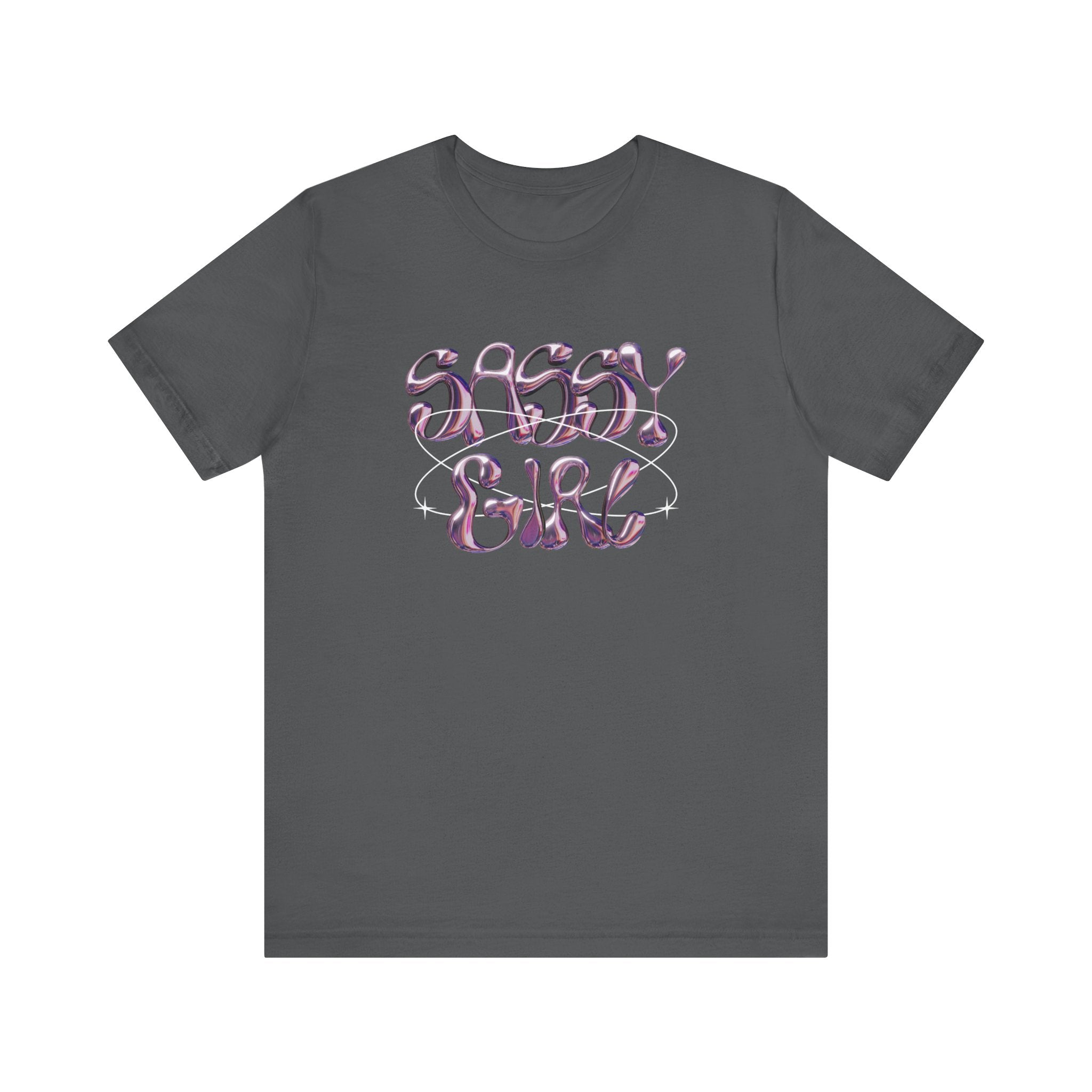 T-shirt “Sassy Girl” – Vibe Y2K Rose Chrome 💜