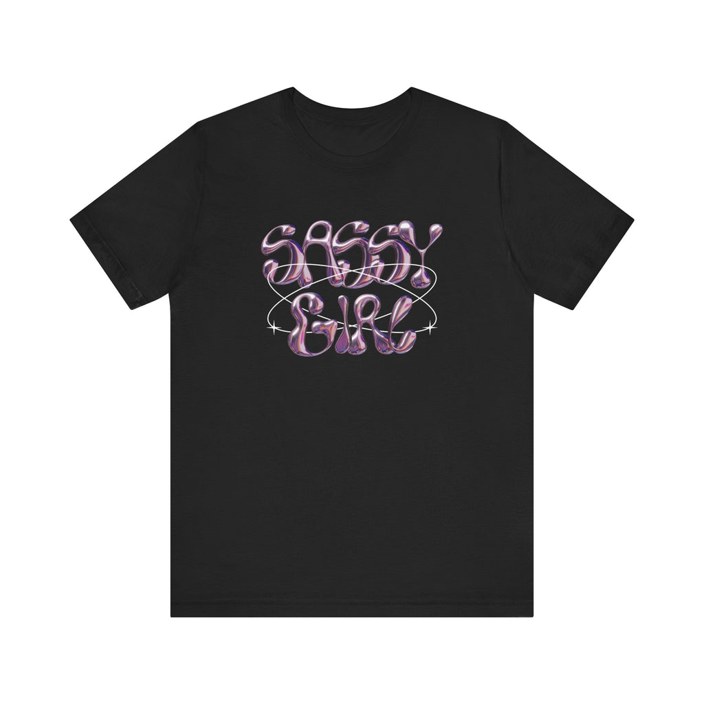 T-shirt “Sassy Girl” – Vibe Y2K Rose Chrome 💜