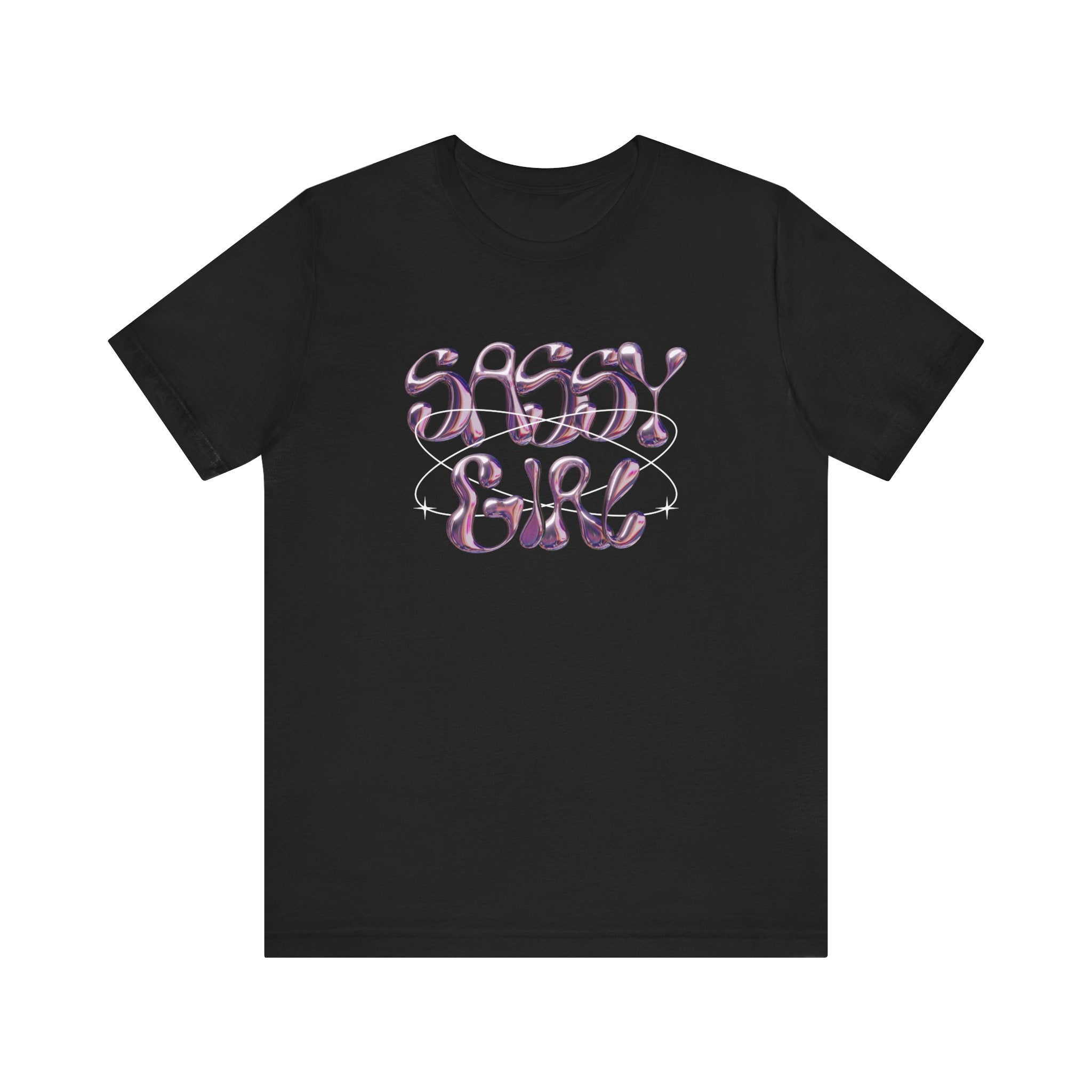 T-shirt “Sassy Girl” – Vibe Y2K Rose Chrome 💜