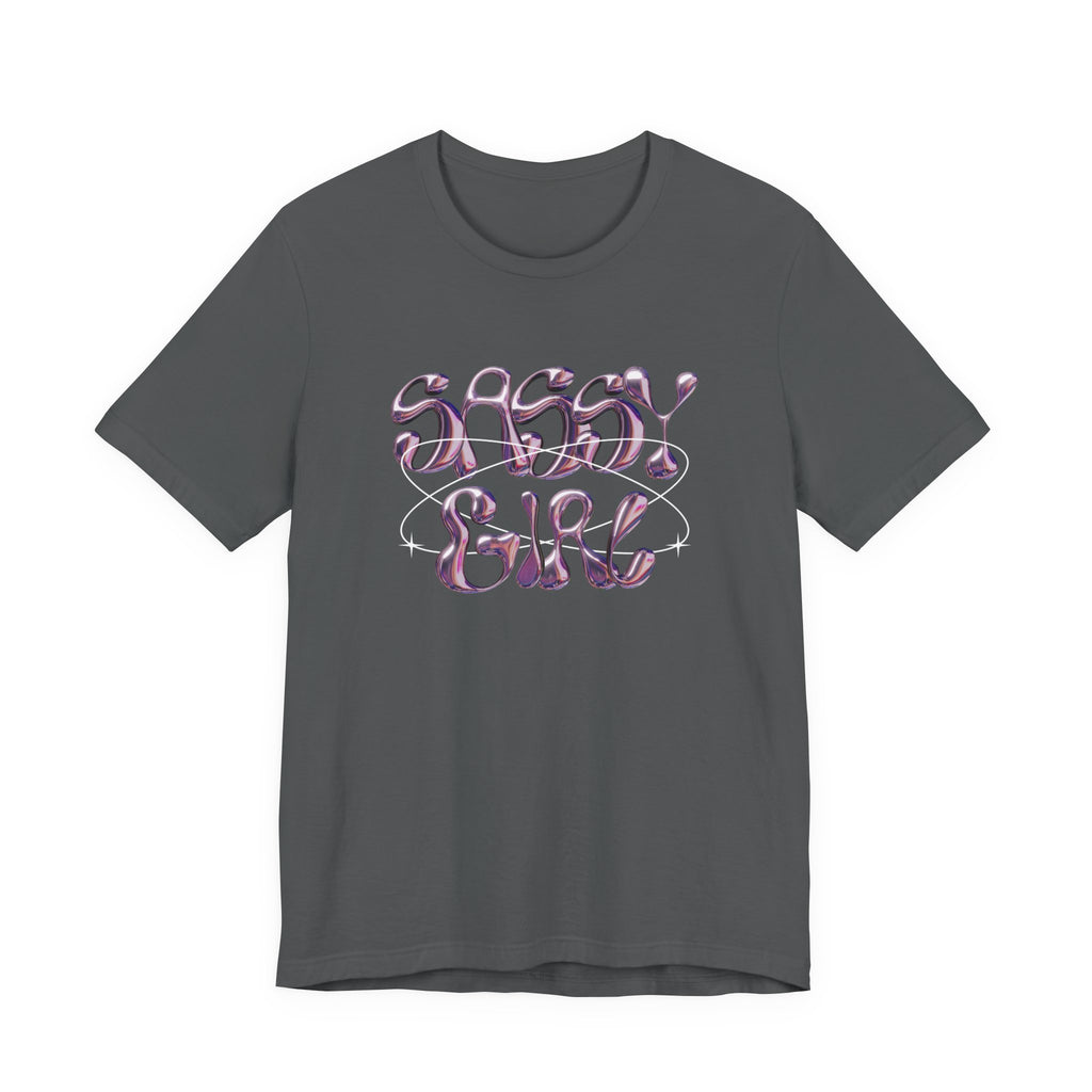 T-shirt “Sassy Girl” – Vibe Y2K Rose Chrome 💜