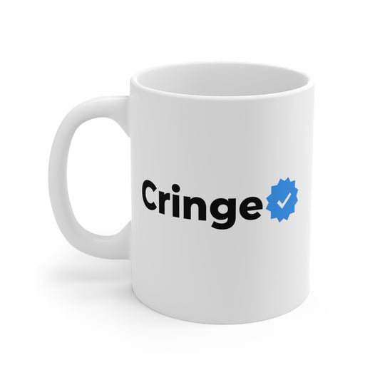Mug « Cringe ✅ » – Tasse mème céramique 11oz