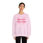 Born to Slay™ Oversized Pink Sweatshirt – Aesthetic Cozy Crewneck for Women | Trendy Casual Wear | TikTok Viral Style - Taref