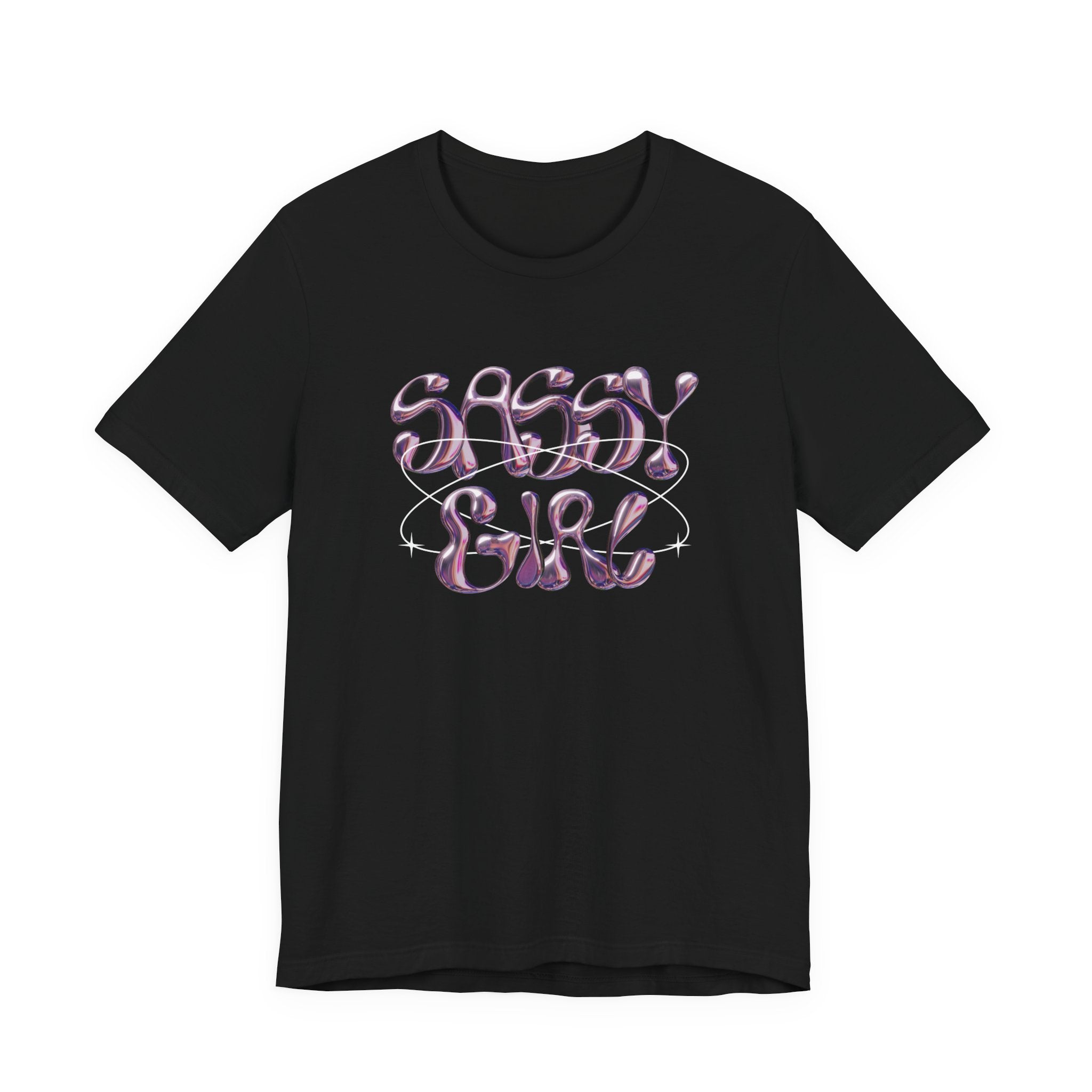 T-shirt “Sassy Girl” – Vibe Y2K Rose Chrome 💜