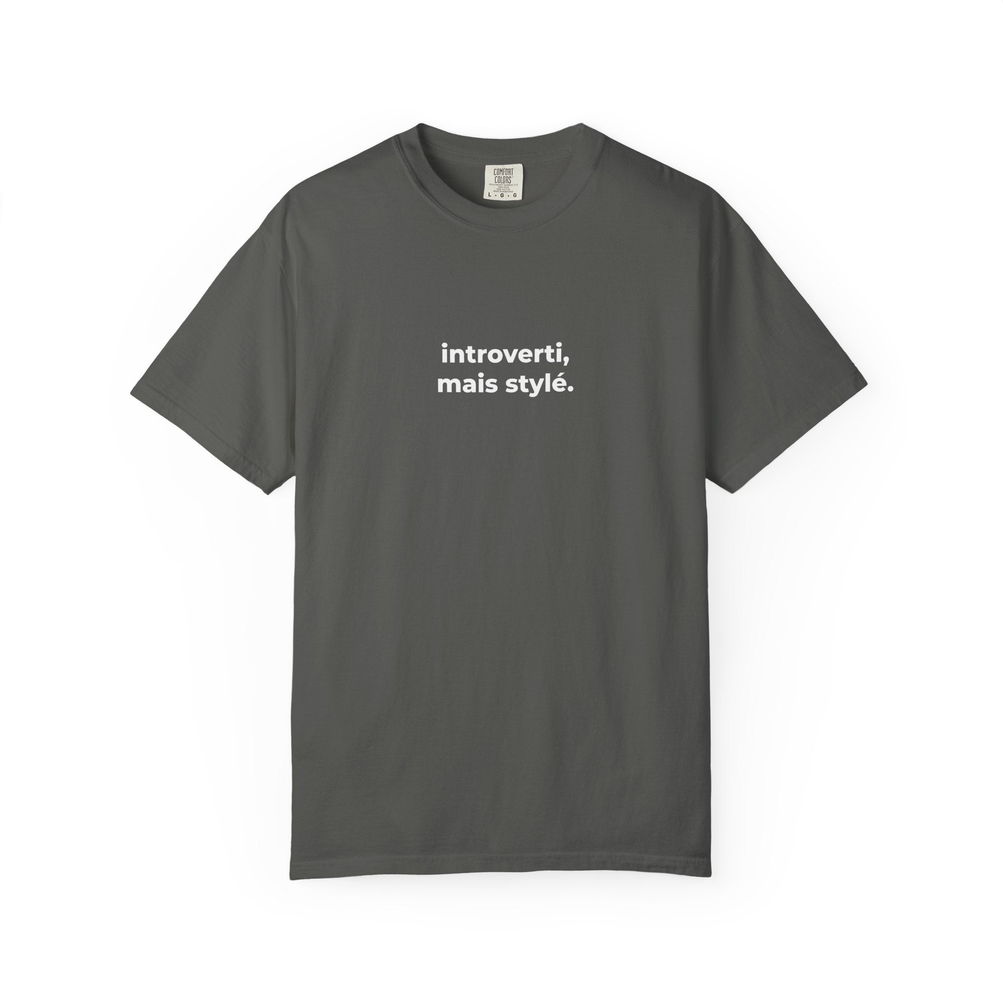 T-shirt unisexe “Introverti, mais stylé.” – Mode minimaliste & humour francophone - Taref