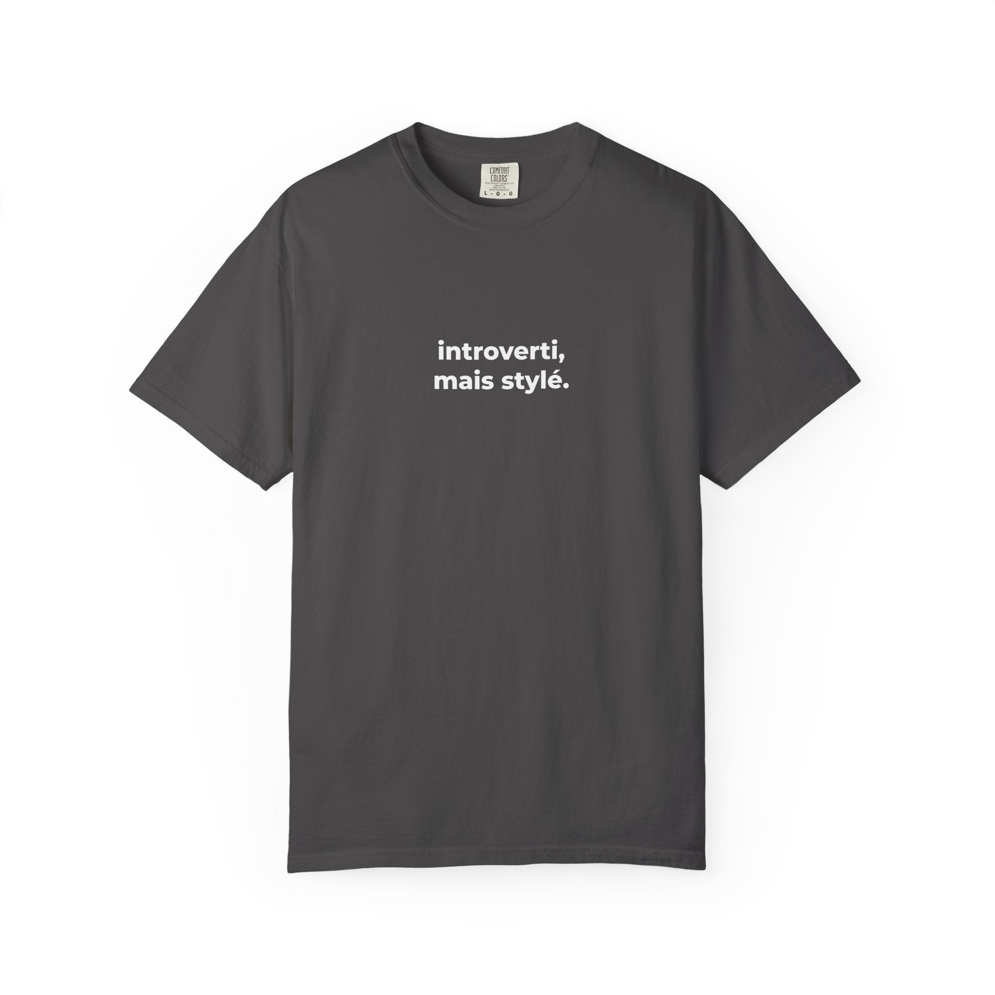T-shirt unisexe “Introverti, mais stylé.” – Mode minimaliste & humour francophone - Taref