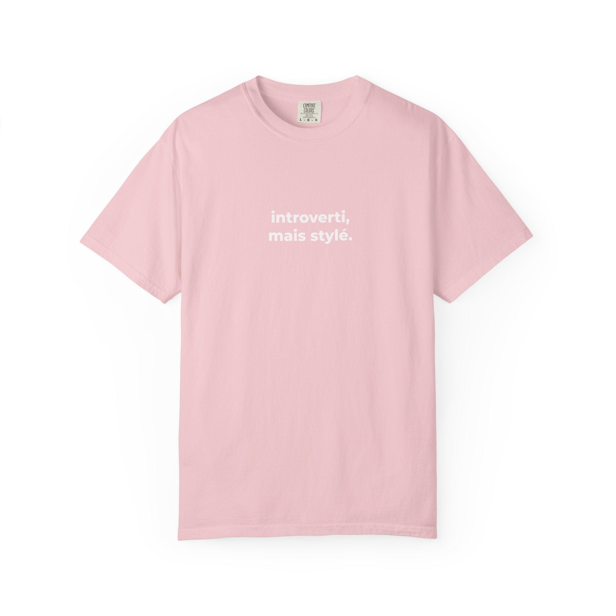 T-shirt unisexe “Introverti, mais stylé.” – Mode minimaliste & humour francophone - Taref
