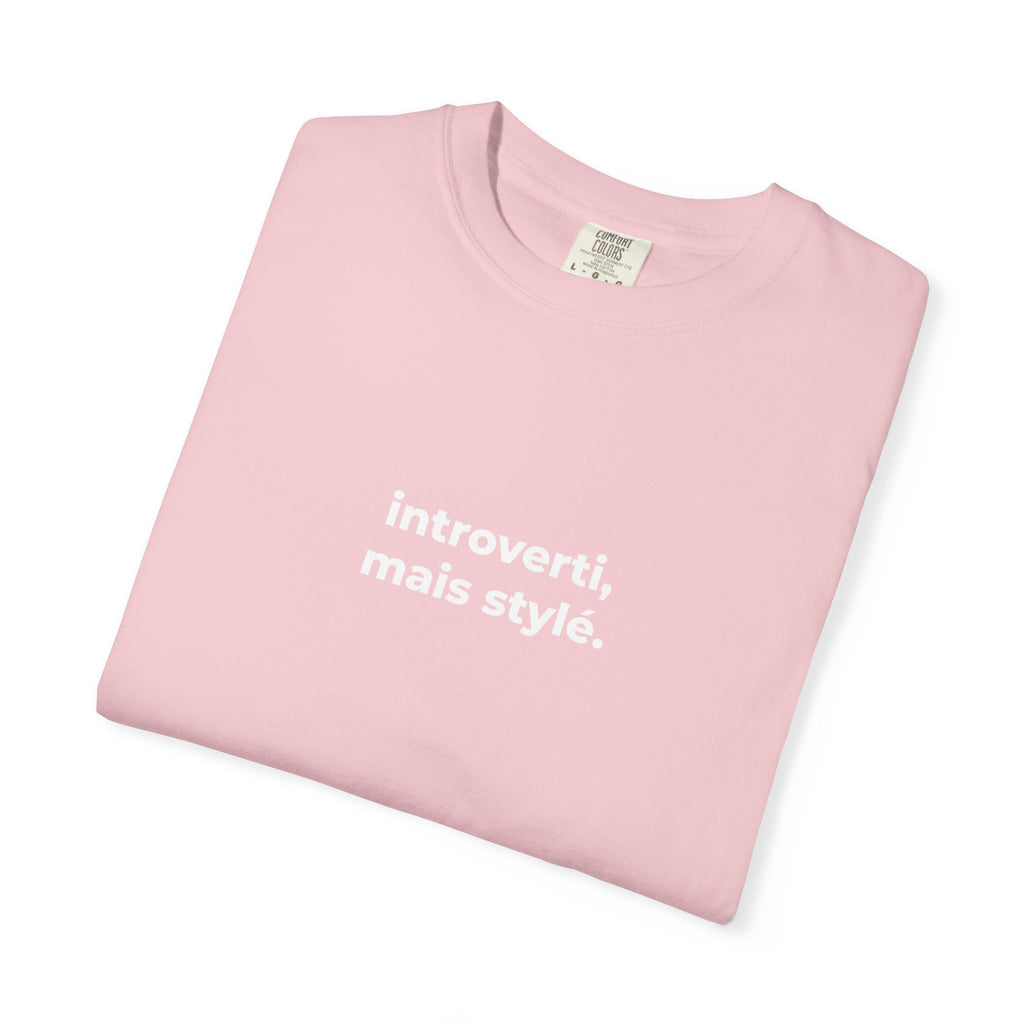 T-shirt unisexe “Introverti, mais stylé.” – Mode minimaliste & humour francophone - Taref
