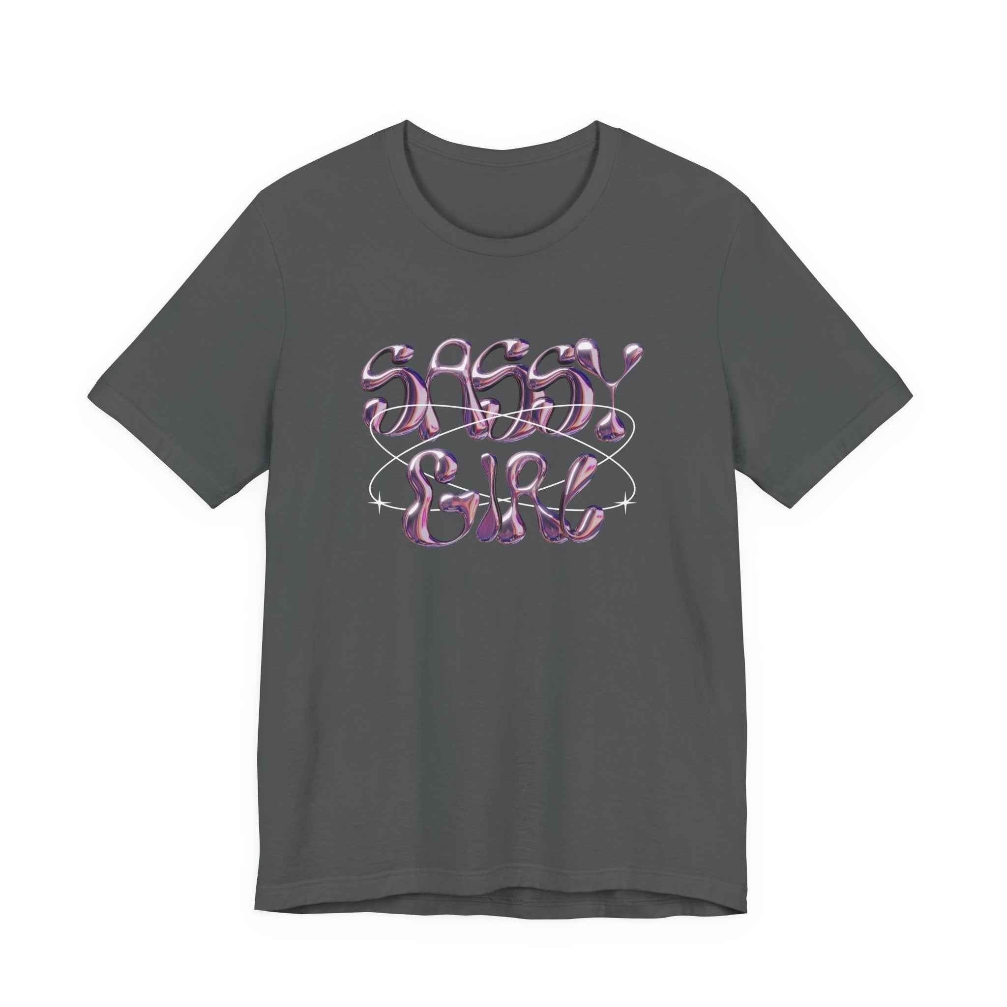 T-shirt “Sassy Girl” – Vibe Y2K Rose Chrome 💜 - Taref